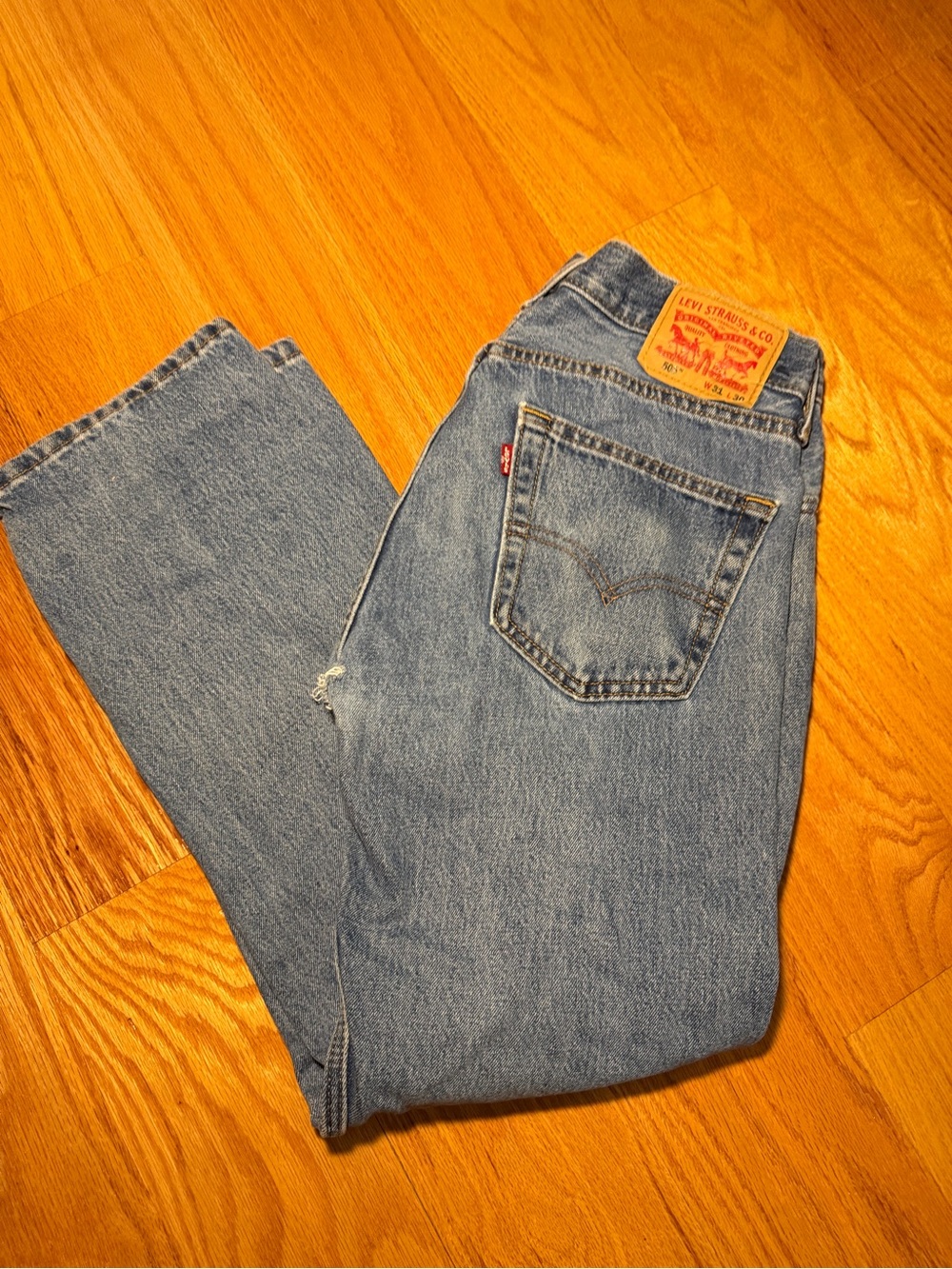 Levi's 505 Regular Fit Straight Leg Denim Jeans W31 L30 Blue